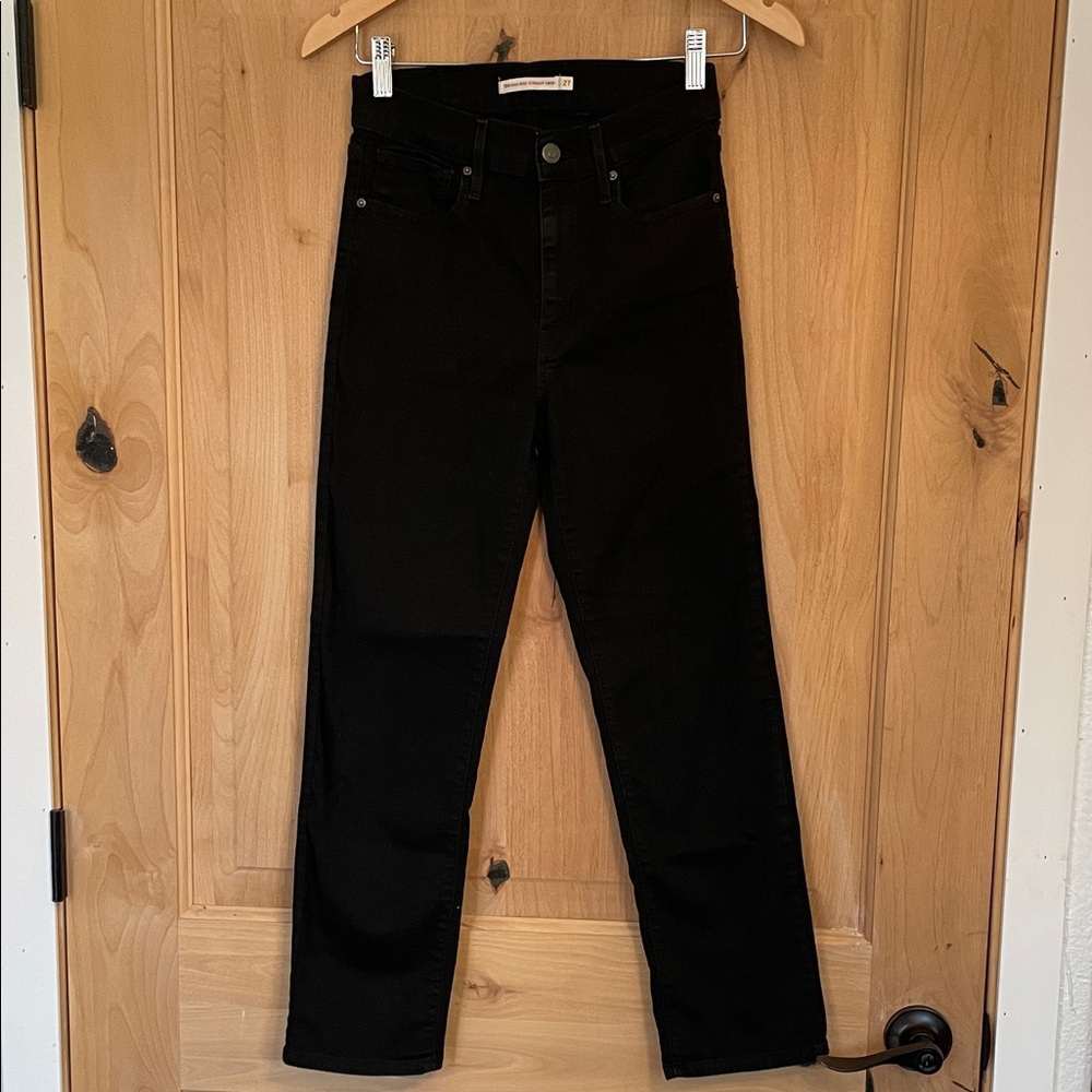 Levi’s 724 High Rise Straight Crop Black Jeans - Size 27